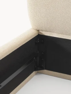 Westwing Collection Cama tapizada redondeada en tejido bouclé Alba