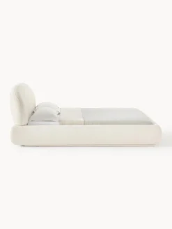 Westwing Collection Cama tapizada redondeada en tejido bouclé Alba^ Camas Tapizadas|Camas