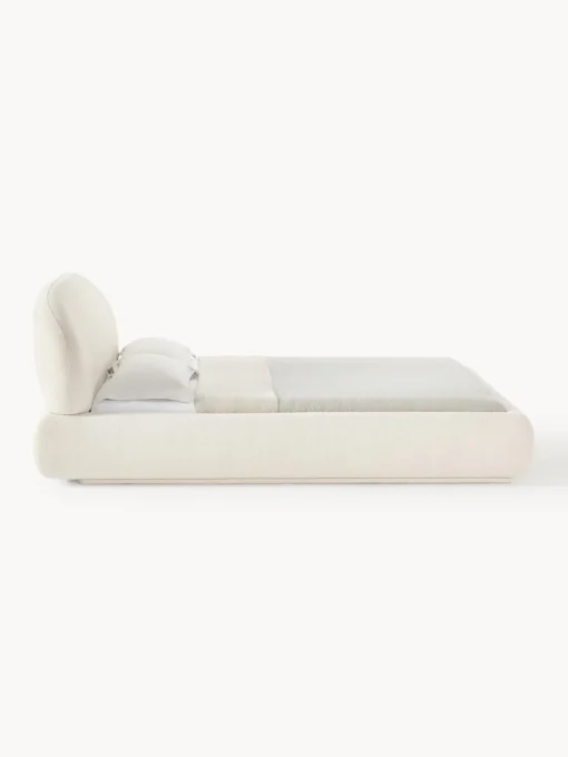 Westwing Collection Cama tapizada redondeada en tejido bouclé Alba^ Camas Tapizadas|Camas