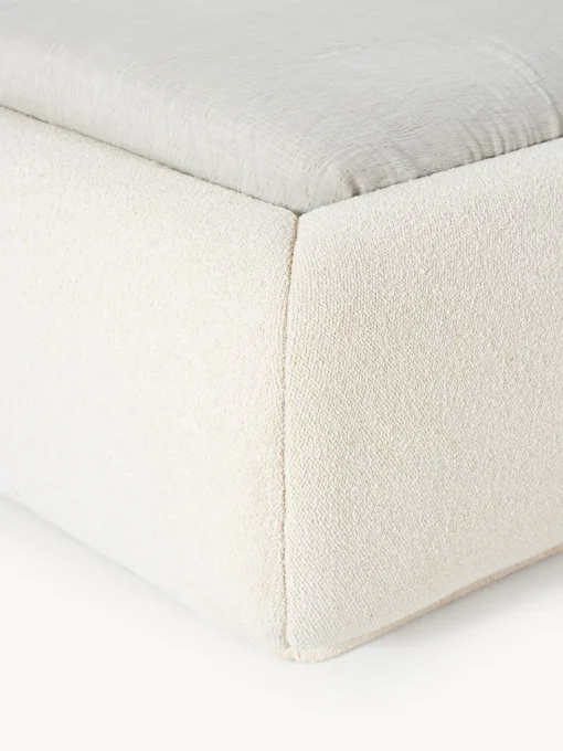 Westwing Collection Cama tapizada redondeada en tejido bouclé Alba^ Camas Tapizadas|Camas