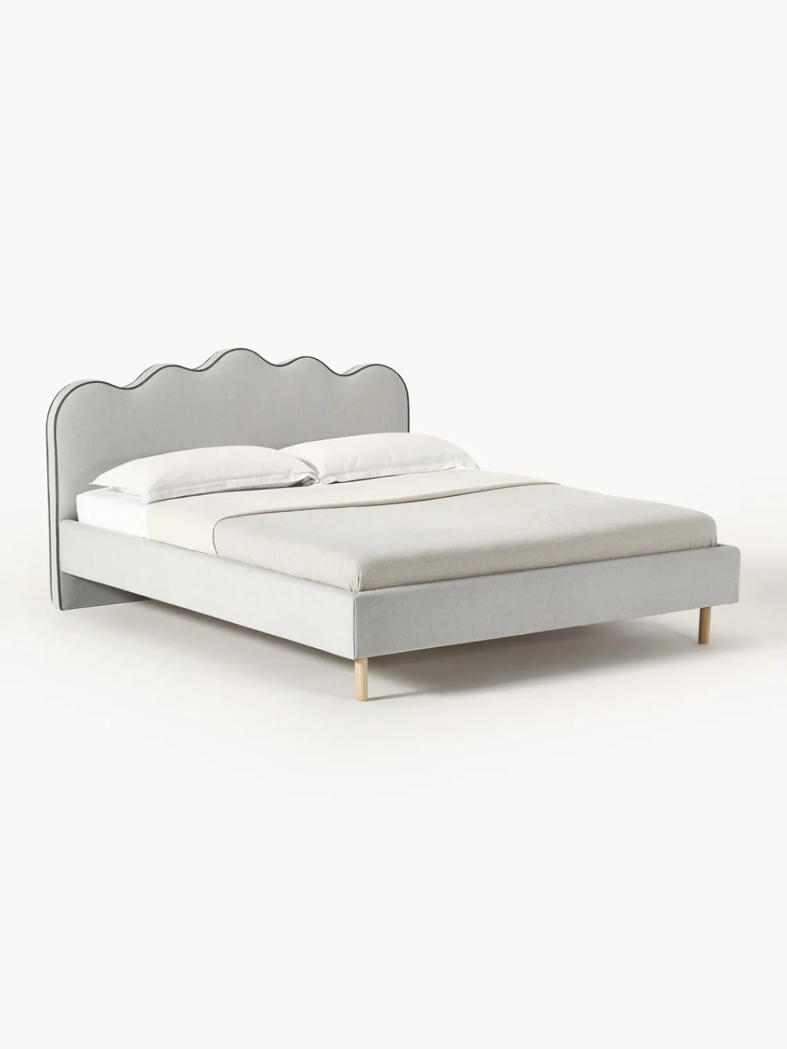 Westwing Collection Cama tapizada Romy, con cabecero^ Camas Tapizadas