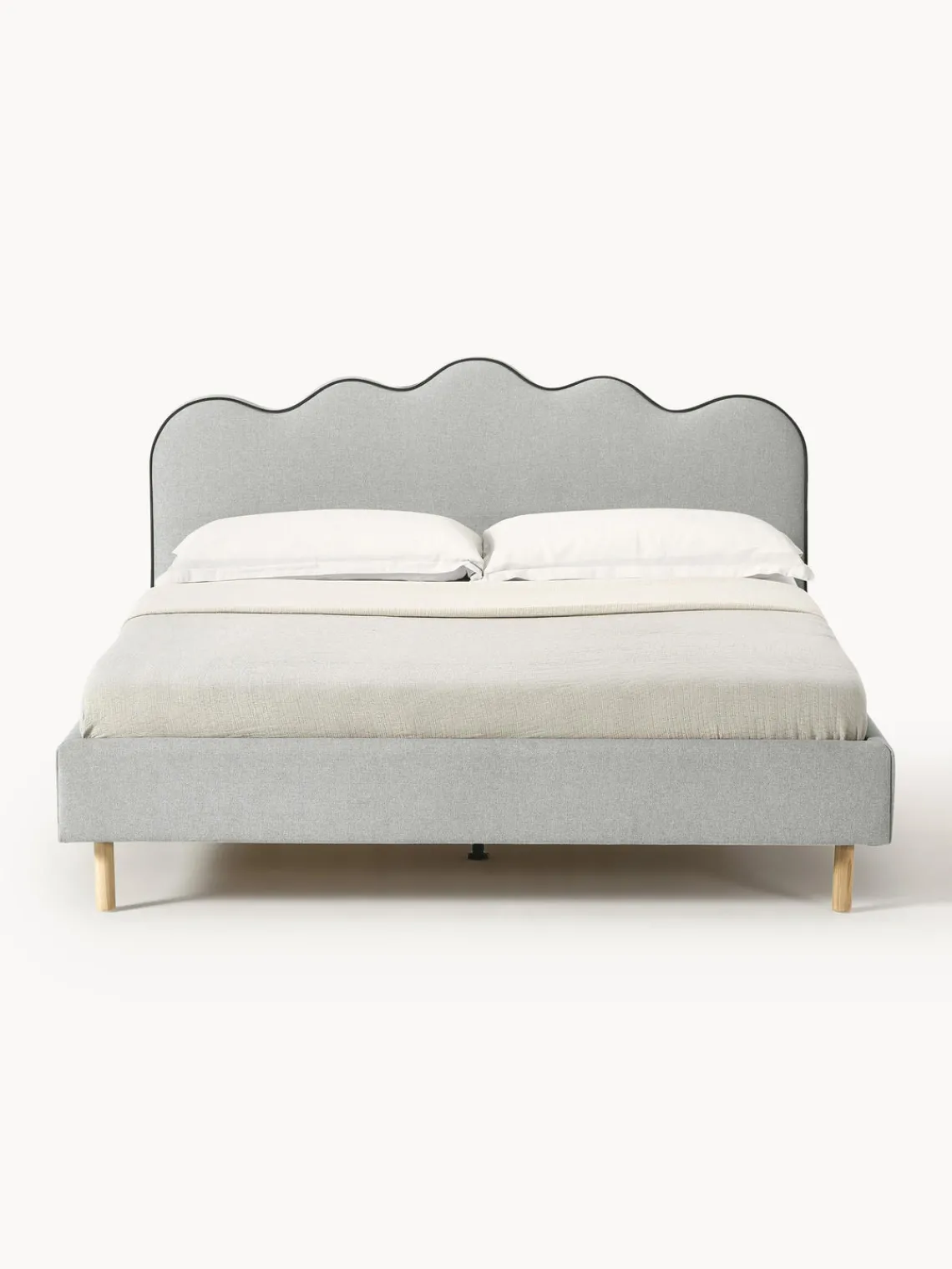 Westwing Collection Cama tapizada Romy, con cabecero^ Camas Tapizadas
