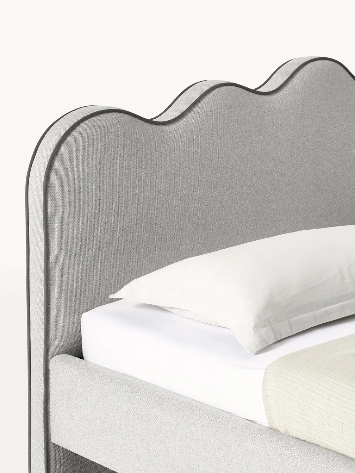 Westwing Collection Cama tapizada Romy, con cabecero^ Camas Tapizadas