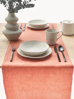 Westwing Collection Camino de mesa de lino con ribete Kennedy