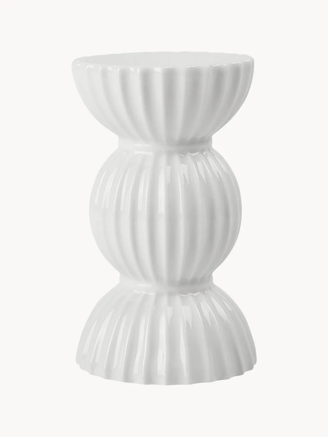 Lyngby Porcelaen Candelabro de porcelana con relieves Tura