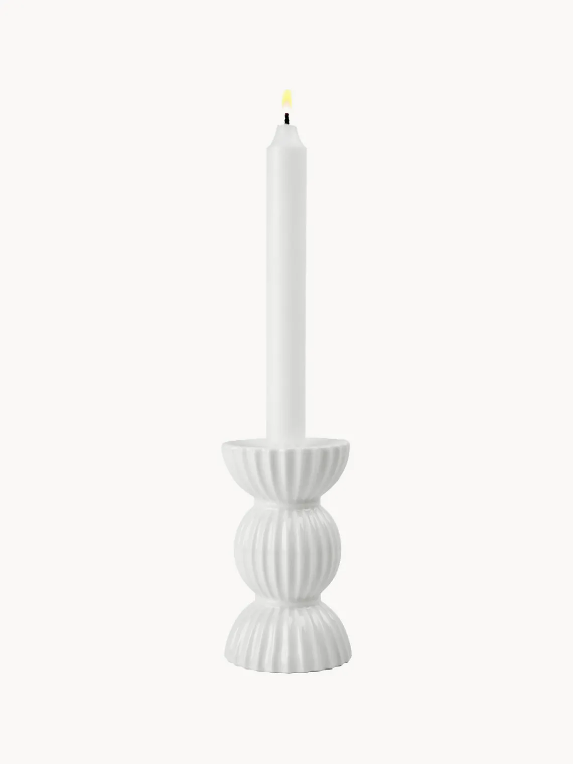 Lyngby Porcelaen Candelabro de porcelana con relieves Tura