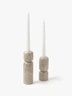 Westwing Collection Candelabros de mármol Como, 2 uds.