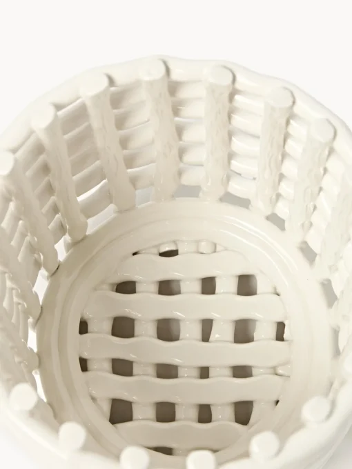 Ferm Living Cesta artesanal de cerámica Nalan, 15 cm