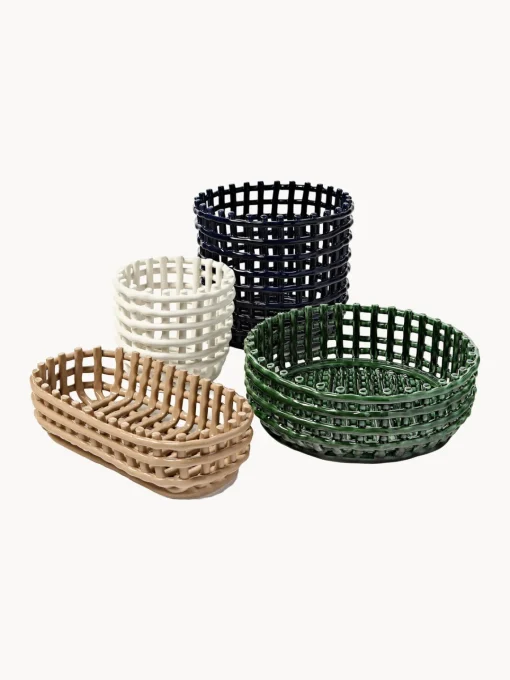 Ferm Living Cesta artesanal de cerámica Nalan^ Cestas|Jarrones