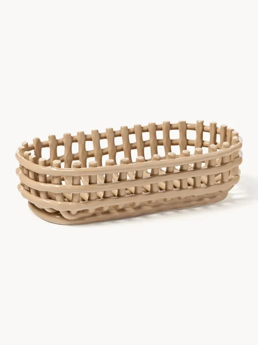 Ferm Living Cesta artesanal de cerámica Nalan^ Cestas|Jarrones