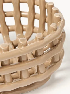 Ferm Living Cesta artesanal de cerámica Nalan^ Cestas|Jarrones
