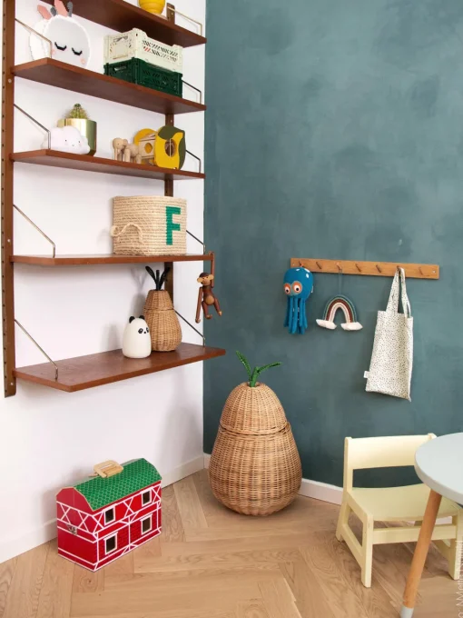 Ferm Living Kids Cesta artesanal de ratán Pear^Niños Decoración Infantil|Cestas Y Cajas