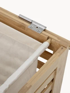 Bloomingville Cesta de lavandería de bambú con bolsa de tela Aden^ Cestos De La Ropa|Jarrones