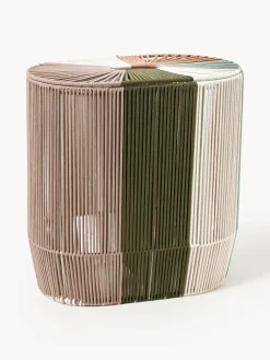 Westwing Collection Cesta de ropa doble artesanal de cuerda Gabe