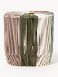 Westwing Collection Cesta de ropa doble artesanal de cuerda Gabe