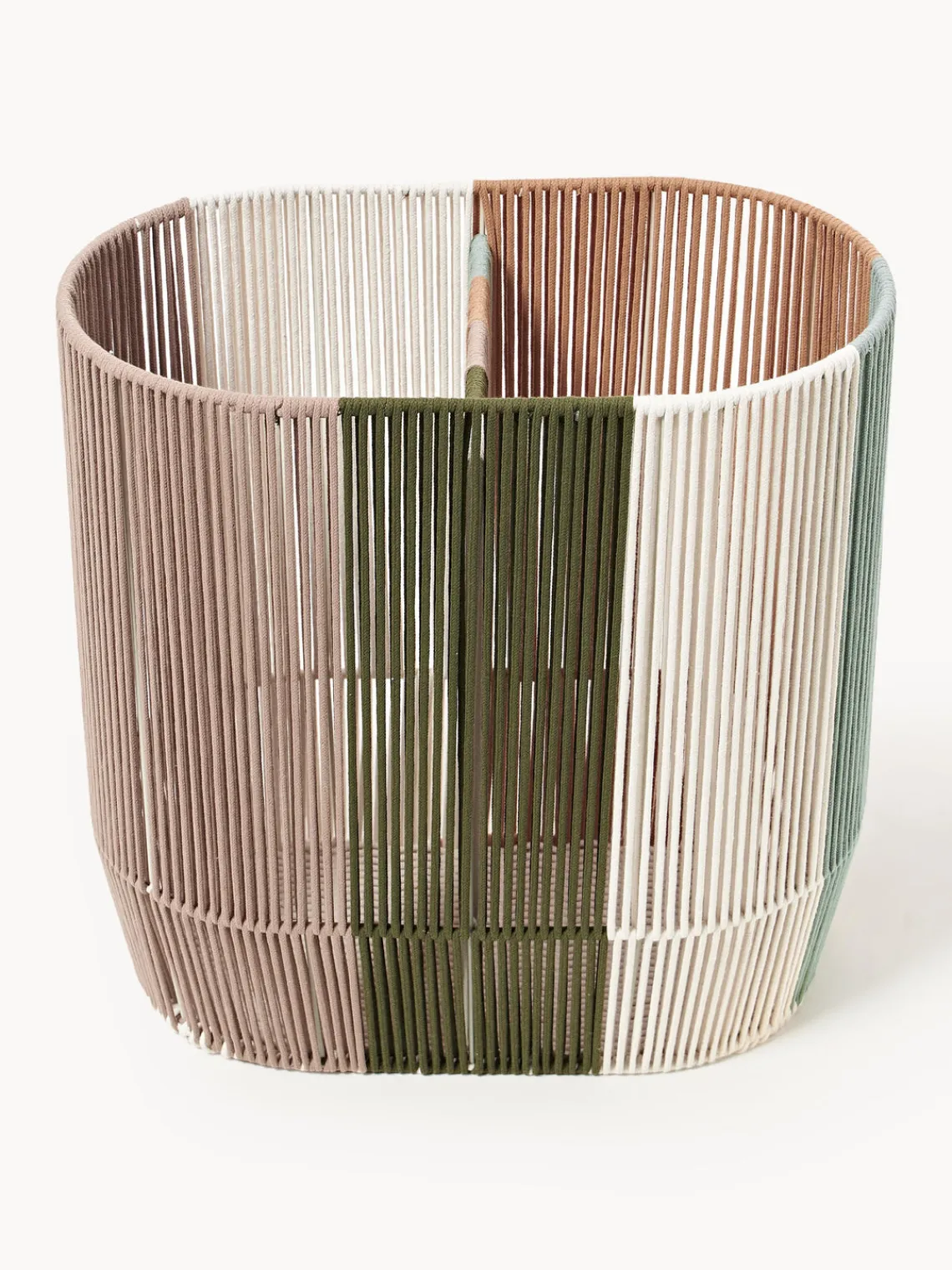 Westwing Collection Cesta de ropa doble artesanal de cuerda Gabe