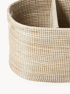 Westwing Collection Cesta de ropa doble de junco marino con tapa Aleya^ Cestos De La Ropa|Jarrones