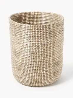 Westwing Collection Cestas de almacenamiento redondas de junco marino Aleya, 2 uds.^ Cestas|Jarrones