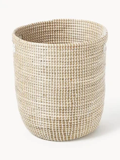 Westwing Collection Cestas de almacenamiento redondas de junco marino Aleya, 2 uds.^ Cestas|Jarrones