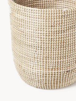 Westwing Collection Cestas de almacenamiento redondas de junco marino Aleya, 2 uds.^ Cestas|Jarrones