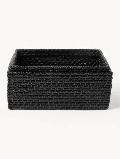 Westwing Collection Cestas de almacenamiento con tapa Lurdes, 2 uds.