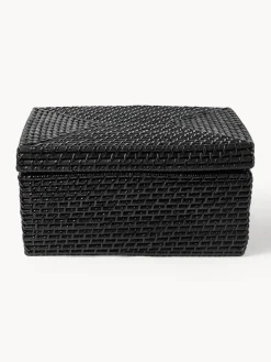 Westwing Collection Cestas de almacenamiento con tapa Lurdes, 2 uds.