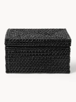 Westwing Collection Cestas de almacenamiento con tapa Lurdes, 2 uds.