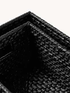 Westwing Collection Cestas de almacenamiento con tapa Lurdes, 2 uds.