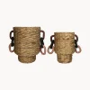 Cestas de jacinto de agua Natural, 2 uds.^ Cestas|Jarrones