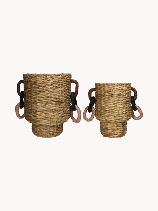 Cestas de jacinto de agua Natural, 2 uds.^ Cestas|Jarrones