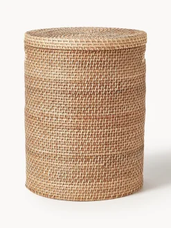 Westwing Collection Cestas de ropa con tapa Lurdes, 2 uds.