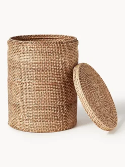 Westwing Collection Cestas de ropa con tapa Lurdes, 2 uds.