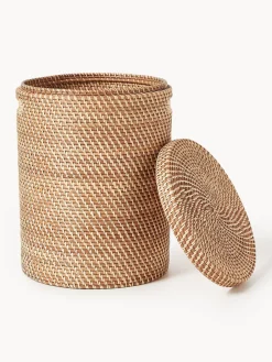 Westwing Collection Cestas de ropa con tapa Lurdes, 2 uds.