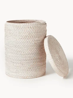 Westwing Collection Cestas de ropa con tapa Lurdes, 2 uds.^ Cestos De La Ropa|Jarrones