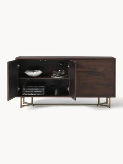 Westwing Collection Chiffonnier de madera maciza de mango con diseño espiga Luca