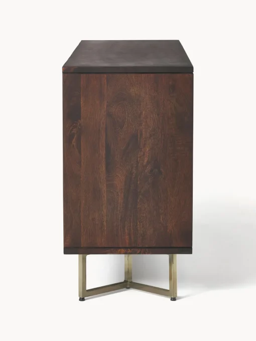 Westwing Collection Chiffonnier de madera maciza de mango con diseño espiga Luca