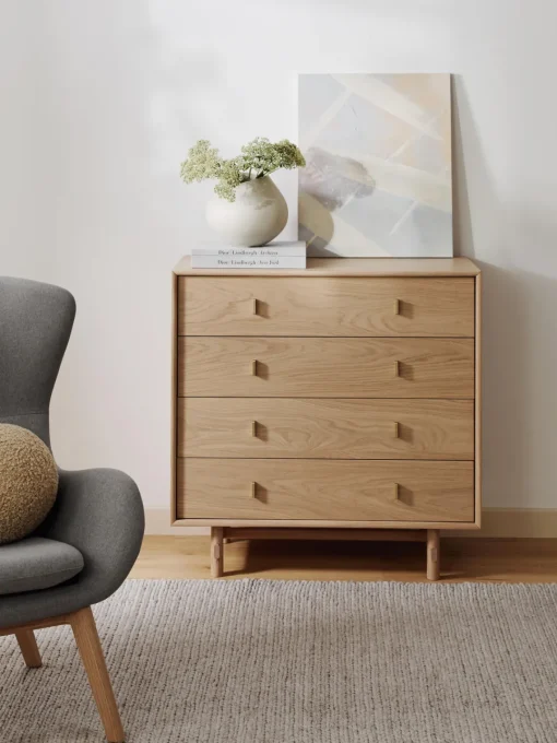 Westwing Collection Cómoda de madera de roble Diana