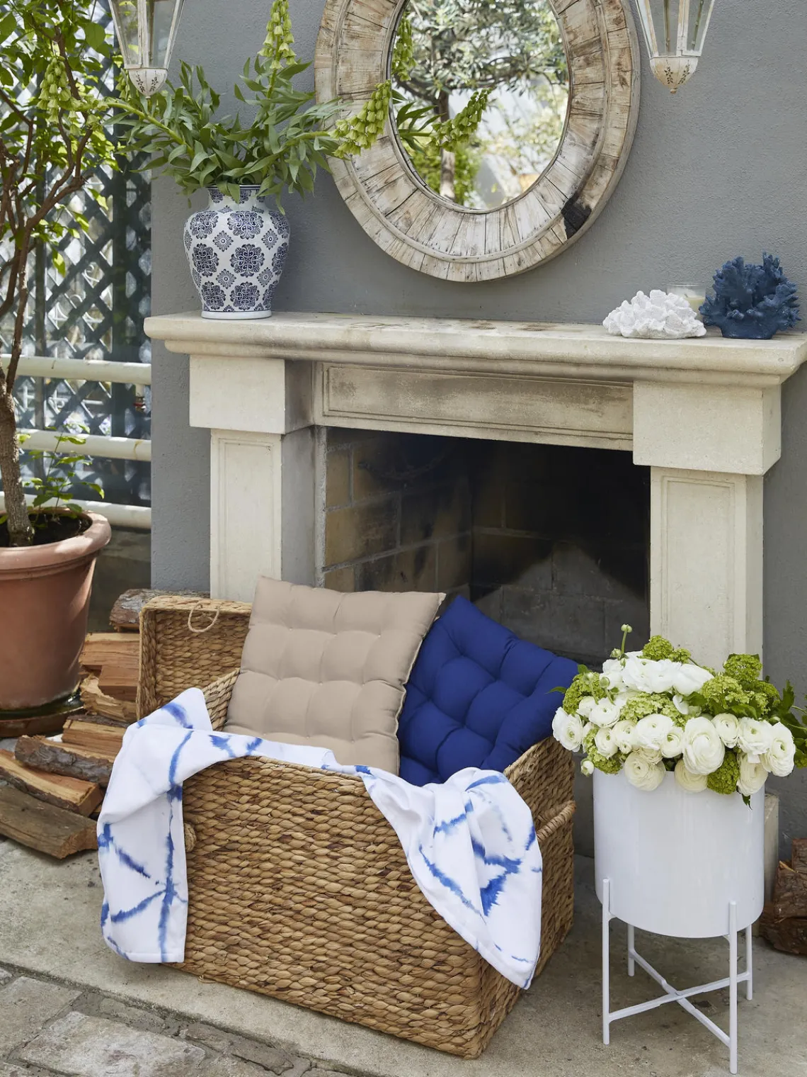 Westwing Collection Cojines de asiento para exterior Ava, 2 uds.^ Mantas|Cojines Para Sillas