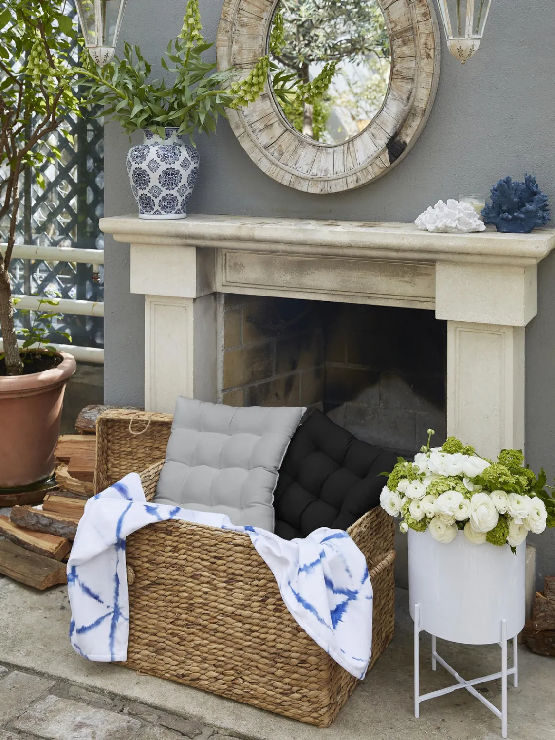 Westwing Collection Cojines de asiento para exterior Ava, 2 uds.^ Cojines Para Sillas|Mantas