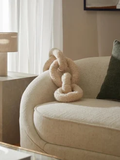 Westwing Collection Cojín de borreguillo Chain Dotty