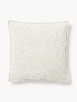 Westwing Collection Cojín grande en tejido bouclé Lennon, 70 x 70 cm