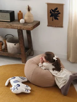 Niños Nobodinoz Cojín infantil de lino bordado Tiger
