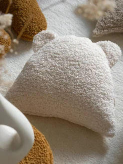 Wigiwama Cojín peluche de borreguillo Bear^Niños Decoración Infantil|Cojines Infantiles