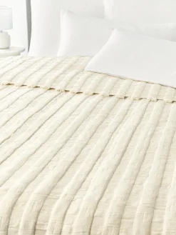 Westwing Collection Colcha de muselina con flecos Bethany