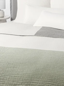 Westwing Collection Colcha de muselina en tejido jacquard Hekla