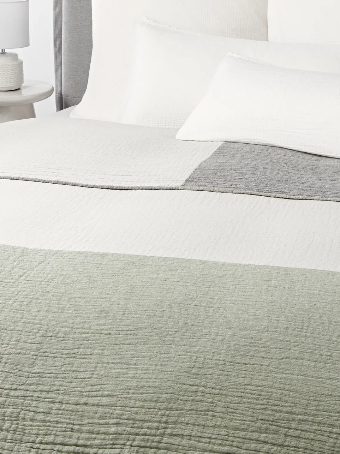 Westwing Collection Colcha de muselina en tejido jacquard Hekla