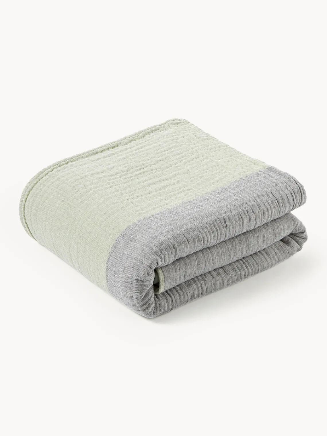 Westwing Collection Colcha de muselina en tejido jacquard Hekla