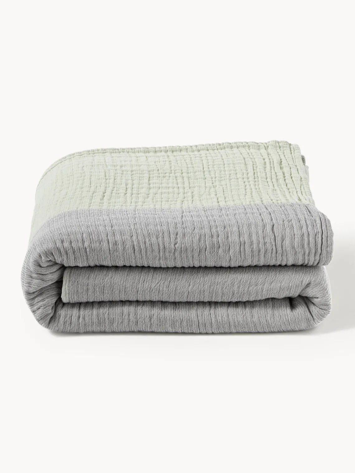 Westwing Collection Colcha de muselina en tejido jacquard Hekla