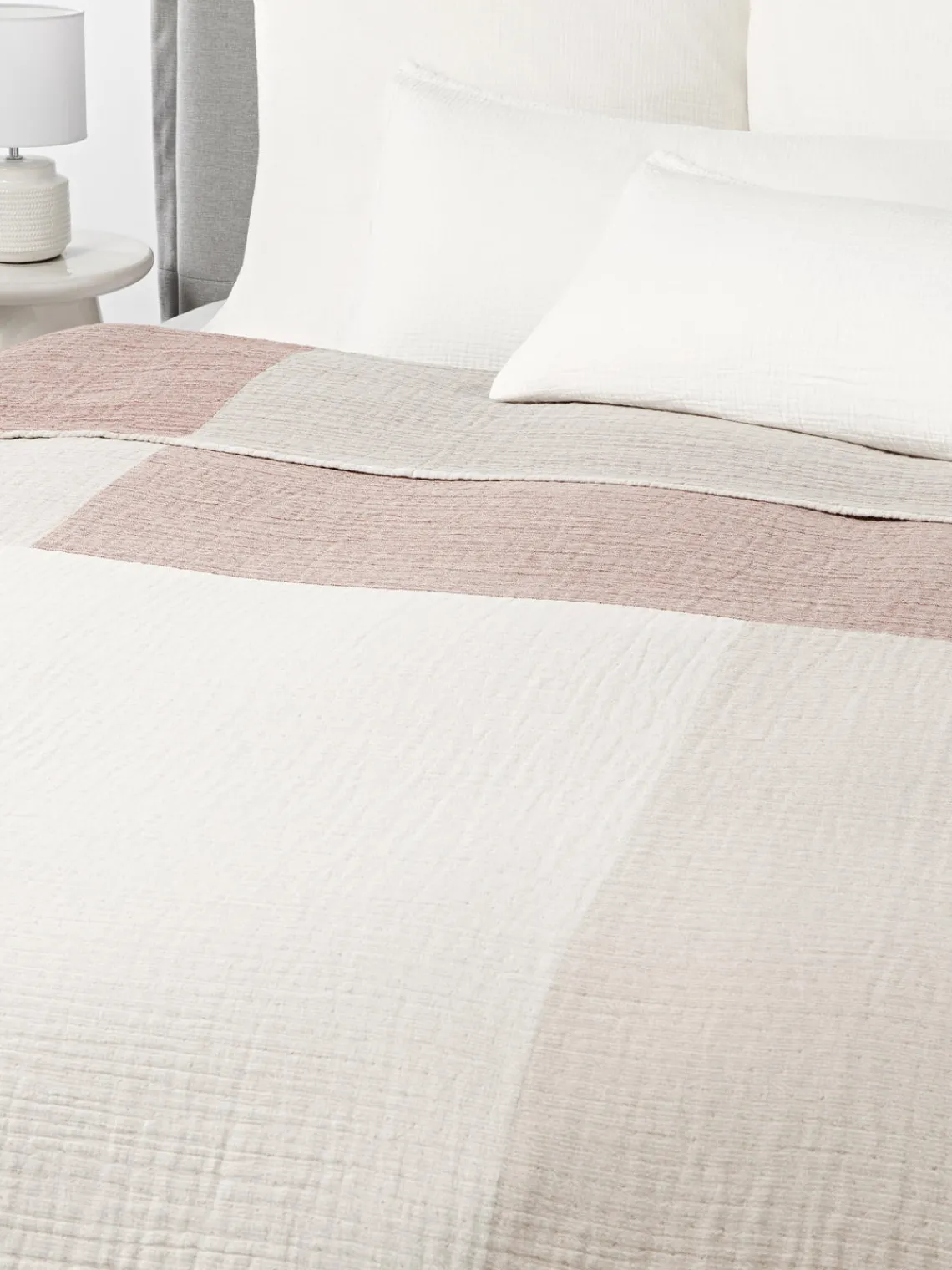 Westwing Collection Colcha de muselina en tejido jacquard Hekla