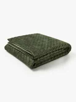 Westwing Collection Colcha de terciopelo acolchada Riko^ Mantas|Colchas